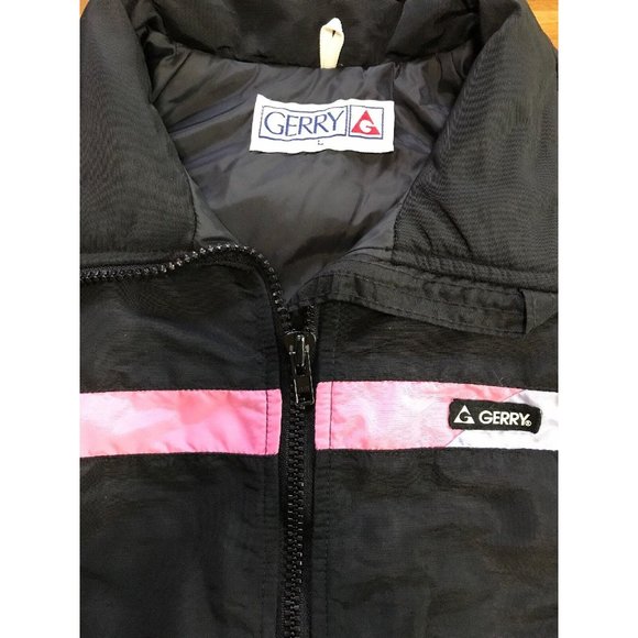 Gerry Black Pink Blue Women’s  Large L Coat Retro Jacket Cyclone Retro Vintage - Picture 3 of 12